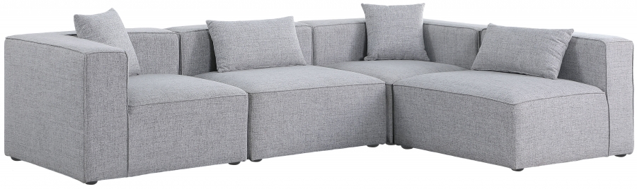 Cube 108" Fabric Upholstered 4pc Modular Sectional
