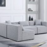 Cube 108" Fabric Upholstered 4pc Modular Sectional