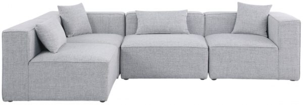 Cube 108" Fabric Upholstered 4pc Modular Sectional