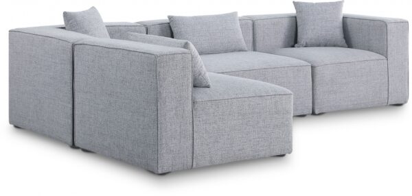 Cube 108" Fabric Upholstered 4pc Modular Sectional