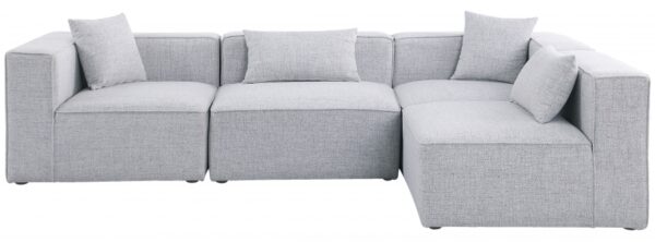 Cube 108" Fabric Upholstered 4pc Modular Sectional