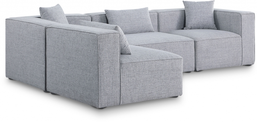 Cube 108" Fabric Upholstered 4pc Modular Sectional