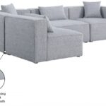 Cube 108" Fabric Upholstered 4pc Modular Sectional