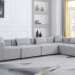 Cube 144" Fabric Upholstered 5pc Modular Sectional