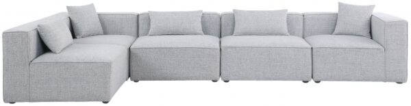 Cube 144" Fabric Upholstered 5pc Modular Sectional