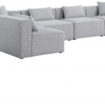 Cube 144" Fabric Upholstered 5pc Modular Sectional