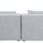 Cube 144" Fabric Upholstered 6pc Modular Sectional