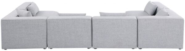 Cube 144" Fabric Upholstered 6pc Modular Sectional