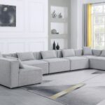 Cube 180" Fabric Upholstered 7pc Modular Sectional