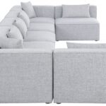Cube 180" Fabric Upholstered 7pc Modular Sectional