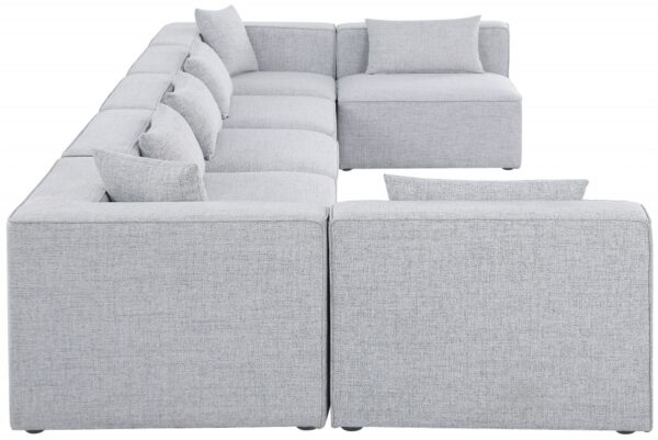 Cube 180" Fabric Upholstered 7pc Modular Sectional