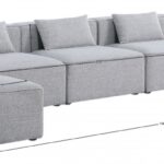 Cube 180" Fabric Upholstered 7pc Modular Sectional