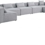 Cube 180" Fabric Upholstered 7pc Modular Sectional