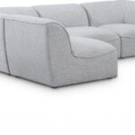 Miramar 109" Linen Textured Fabric Upholstered 4pc. Modular Sectional