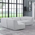 Miramar 109" Linen Textured Fabric Upholstered 4pc. Modular Sectional