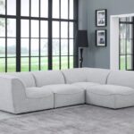 Miramar 109" Linen Textured Fabric Upholstered 4pc. Modular Sectional
