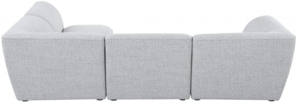 Miramar 109" Linen Textured Fabric Upholstered 4pc. Modular Sectional