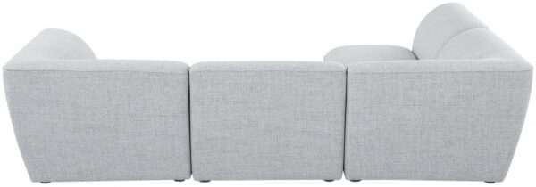 Miramar 109" Linen Textured Fabric Upholstered 4pc. Modular Sectional