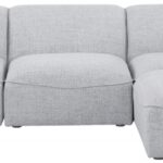 Miramar 109" Linen Textured Fabric Upholstered 4pc. Modular Sectional