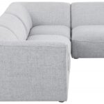 Miramar 109" Linen Textured Fabric Upholstered 4pc. Modular Sectional