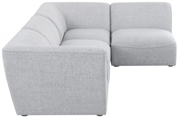 Miramar 109" Linen Textured Fabric Upholstered 4pc. Modular Sectional