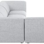Miramar 109" Linen Textured Fabric Upholstered 4pc. Modular Sectional