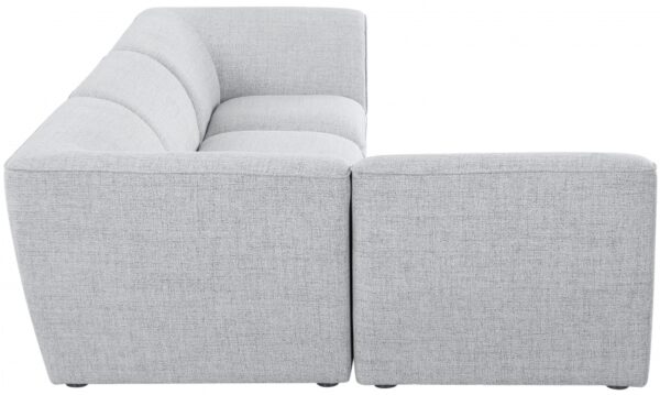 Miramar 109" Linen Textured Fabric Upholstered 4pc. Modular Sectional
