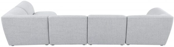 Miramar 142" Linen Textured Fabric Upholstered 5pc. Modular Sectional