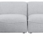 Miramar 142" Linen Textured Fabric Upholstered 5pc. Modular Sectional