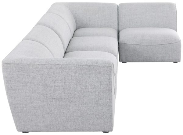 Miramar 142" Linen Textured Fabric Upholstered 5pc. Modular Sectional