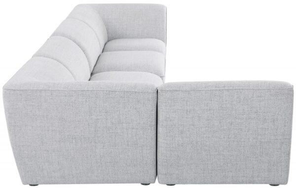 Miramar 142" Linen Textured Fabric Upholstered 5pc. Modular Sectional