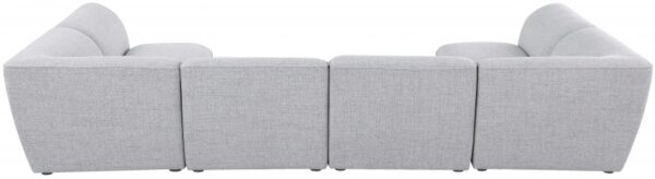 Miramar 142" Linen Textured Fabric Upholstered 6pc. Modular Sectional
