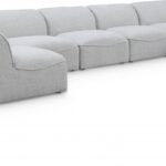 Miramar 175" Linen Textured Fabric Upholstered 7pc. Modular Sectional