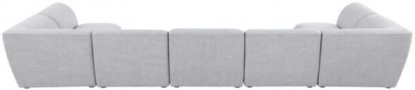 Miramar 175" Linen Textured Fabric Upholstered 7pc. Modular Sectional