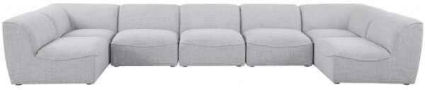 Miramar 175" Linen Textured Fabric Upholstered 7pc. Modular Sectional