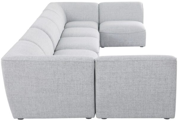 Miramar 175" Linen Textured Fabric Upholstered 7pc. Modular Sectional