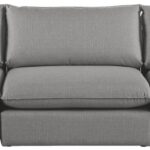 Mackenzie 120" Linen Textured Fabric Upholstered 3pc. Armless Modular Sofa