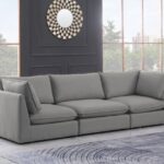 Mackenzie 120" Linen Textured Fabric Upholstered 3pc. Modular Sofa