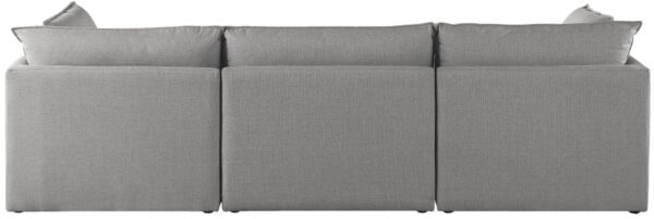 Mackenzie 120" Linen Textured Fabric Upholstered 3pc. Modular Sofa