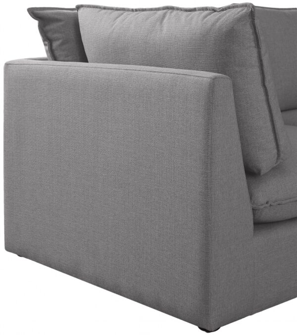 Mackenzie 120" Linen Textured Fabric Upholstered 3pc. Modular Sofa