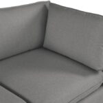 Mackenzie 120" Linen Textured Fabric Upholstered 3pc. Modular Sofa