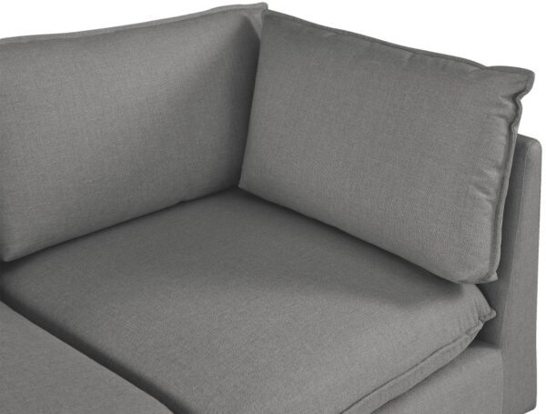Mackenzie 120" Linen Textured Fabric Upholstered 3pc. Modular Sofa