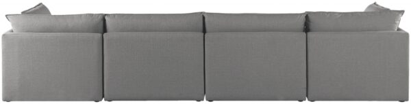 Mackenzie 160" Linen Textured Fabric Upholstered 4pc. Modular Sofa