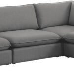 Mackenzie 120" Linen Textured Fabric Upholstered 4pc. Modular Sectional