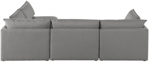 Mackenzie 120" Linen Textured Fabric Upholstered 4pc. Modular Sectional