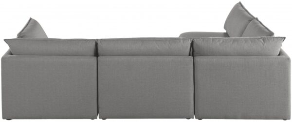 Mackenzie 120" Linen Textured Fabric Upholstered 4pc. Modular Sectional