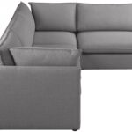 Mackenzie 120" Linen Textured Fabric Upholstered 4pc. Modular Sectional