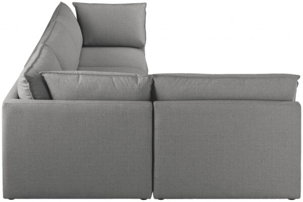 Mackenzie 120" Linen Textured Fabric Upholstered 4pc. Modular Sectional