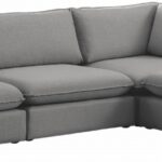 Mackenzie 120" Linen Textured Fabric Upholstered 4pc. Modular Sectional