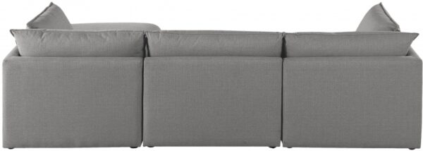 Mackenzie 120" Linen Textured Fabric Upholstered 4pc. Modular Sectional